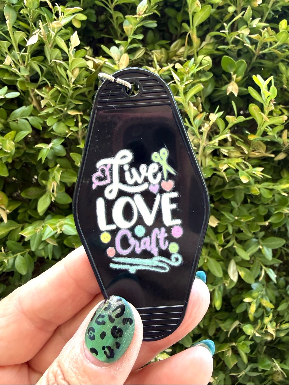 Vintage style motel key 3.5” keychain crafting-themed crafter gift idea
